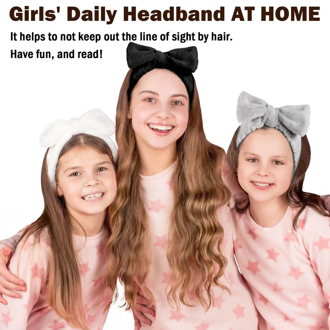 Stay stylish and comfortable with this 9 Pack Spa Headband Wristband Set. Featuring soft coral fleece and cute bow designs, these headbands are perfect for washing your face, doing makeup, or yoga. The high-stretch bands fit all head sizes and are reusable for daily use. Available in black, grey, and white, this set is ideal for women and girls looking for a functional yet fashionable accessory.