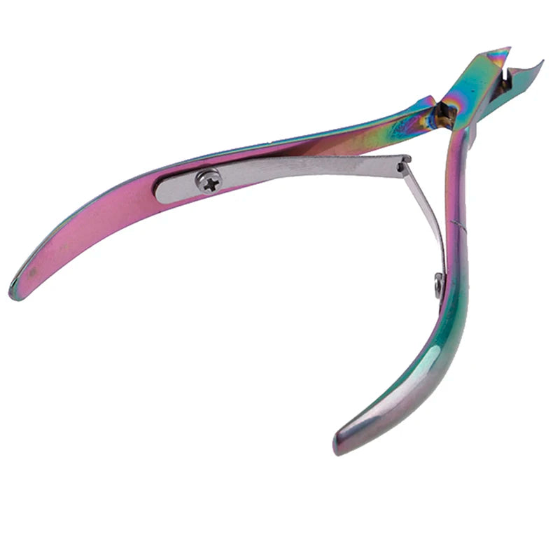 Achieve salon-quality manicures and pedicures at home with the Rainbow Cuticle Nipper Cutter. Made from high-quality stainless steel, this multi-color tool is perfect for trimming cuticles, dead skin, and hangnails. Ideal for both professional and home use