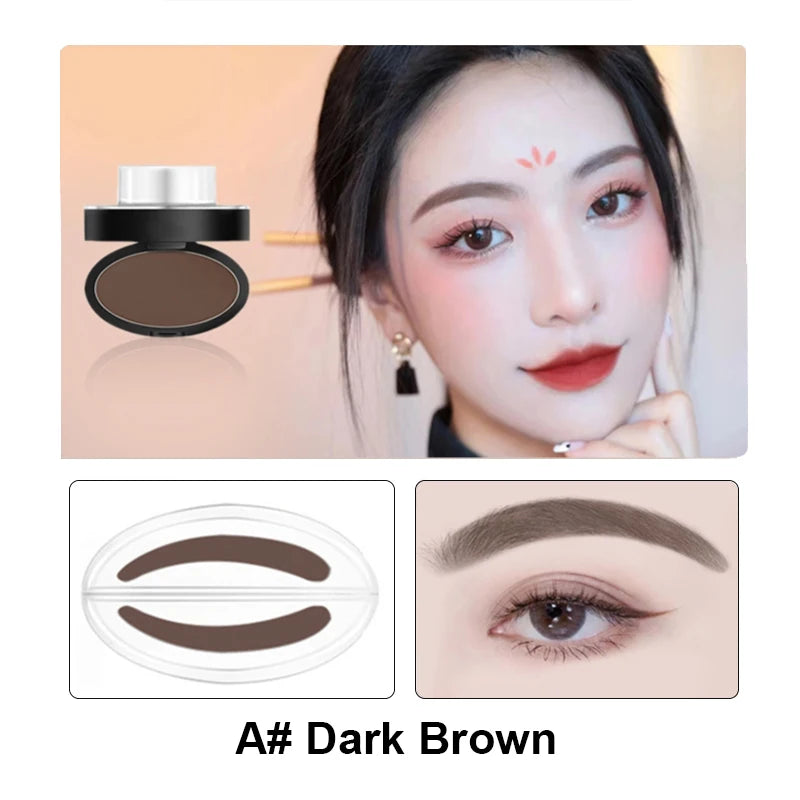 Achieve flawless, natural eyebrows with our Eyebrow Powder Stamp Tint Stencil Kit. This professional makeup tool is waterproof, sweatproof, and long-lasting. Available in dark grey, dark brown, and light brown, the kit includes easy-to-use stamps for Korean, natural, and one-word eyebrow styles. Perfect for quick, symmetrical eyebrow shaping!