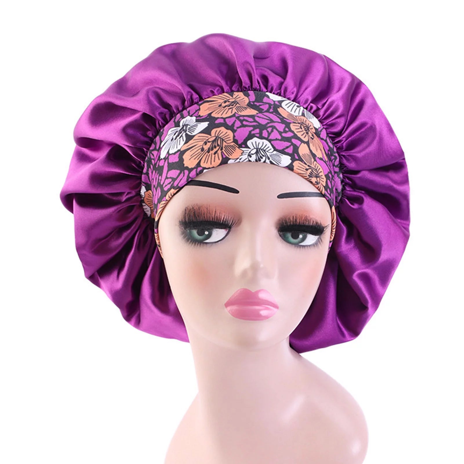 Protect your hair overnight with this 3-piece set of satin hair bonnets for women. Perfect for curly hair, these silk bonnets are gentle on your locks and designed to prevent frizz and breakage. Featuring a big capacity and a gold color design, they ensure a comfortable fit while keeping your hair smooth and healthy. Ideal for black women and anyone looking to preserve their hair while sleeping.