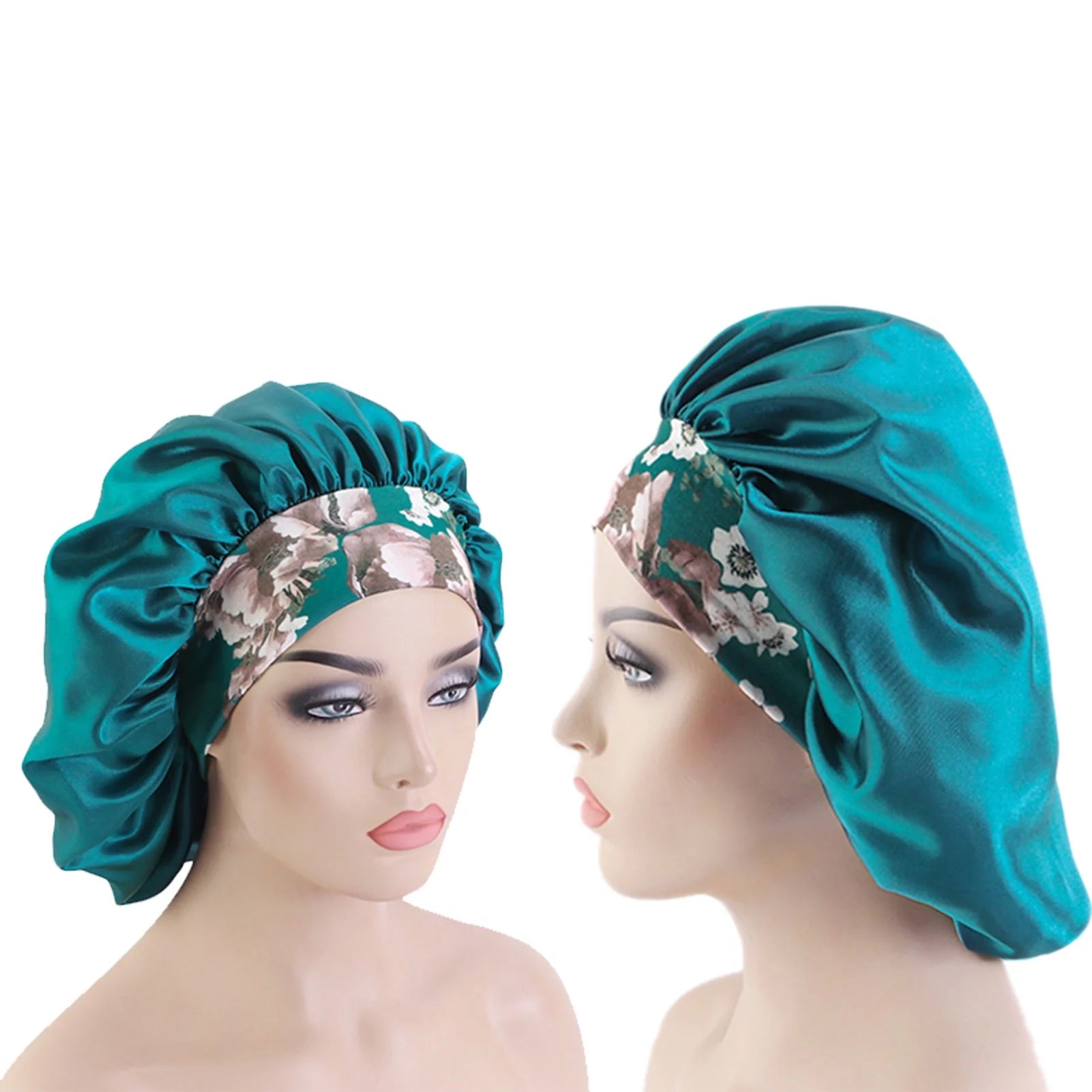 Protect your hair overnight with this 3-piece set of satin hair bonnets for women. Perfect for curly hair, these silk bonnets are gentle on your locks and designed to prevent frizz and breakage. Featuring a big capacity and a gold color design, they ensure a comfortable fit while keeping your hair smooth and healthy. Ideal for black women and anyone looking to preserve their hair while sleeping.