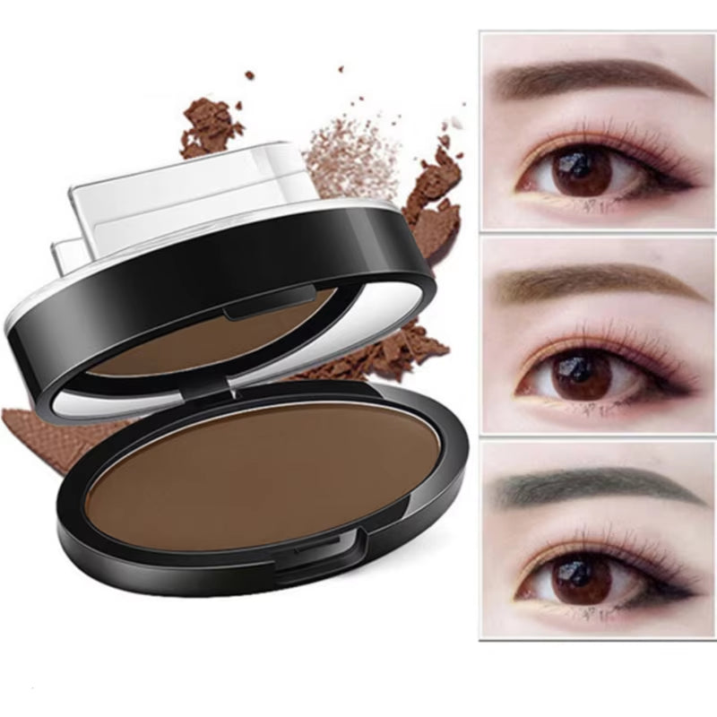 Achieve flawless, natural eyebrows with our Eyebrow Powder Stamp Tint Stencil Kit. This professional makeup tool is waterproof, sweatproof, and long-lasting. Available in dark grey, dark brown, and light brown, the kit includes easy-to-use stamps for Korean, natural, and one-word eyebrow styles. Perfect for quick, symmetrical eyebrow shaping!