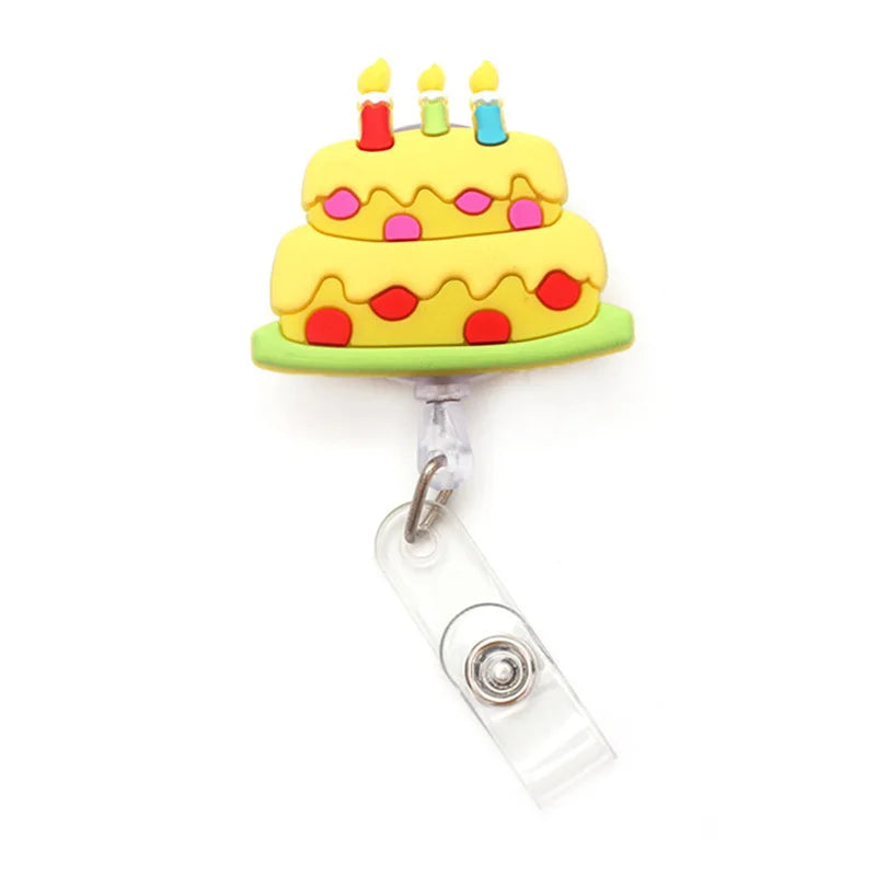 Add fun to your work or school day with this adorable 1PC Donuts & Cake Retractable Badge Reel. Perfect for kids, students, or nurses, it features a durable ABS reel, silica gel clip, and a 60cm retractable length. A cute, practical way to carry your ID or name tag with style!