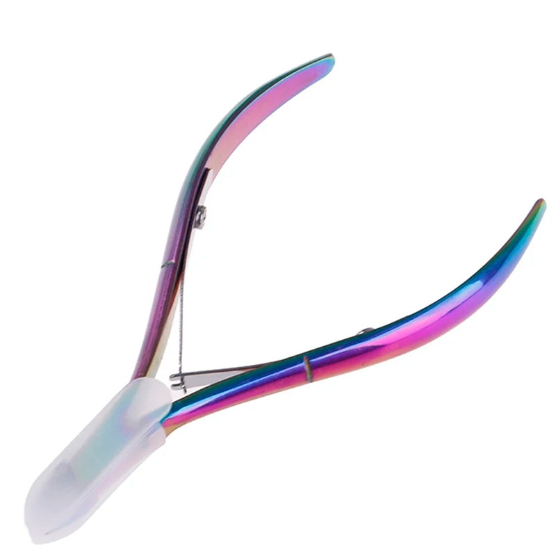 Achieve salon-quality manicures and pedicures at home with the Rainbow Cuticle Nipper Cutter. Made from high-quality stainless steel, this multi-color tool is perfect for trimming cuticles, dead skin, and hangnails. Ideal for both professional and home use