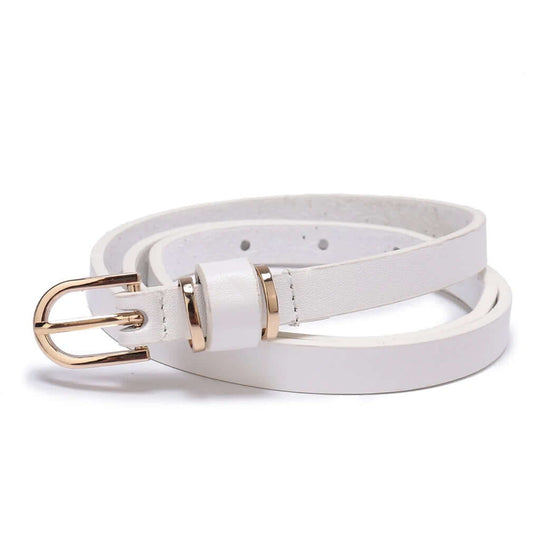 Elevate your outfits with the Beltox Women's Skinny Leather Belt, a versatile waist or hips ornament. Available in multiple colors with a chic gold alloy buckle, this belt complements dresses, jeans, slacks, and jackets. Designed for sizes 24-48 inches, it offers a perfect fit for both regular and plus sizes. Fast Amazon fulfillment and easy returns ensure a hassle-free shopping experience. Add a stylish touch to your wardrobe with this essential accessory!