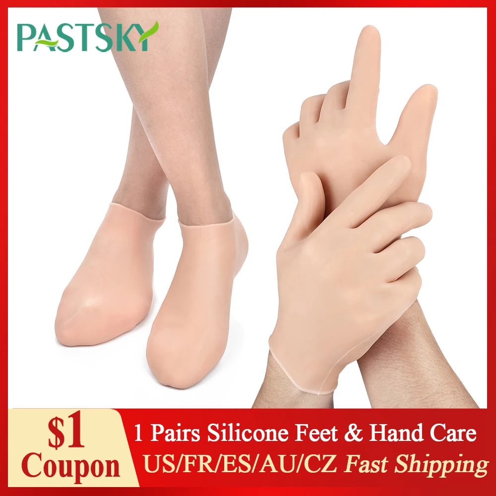 Experience the ultimate foot and hand care with our Moisturizing Silicone Gel Socks & Gloves! Designed to hydrate and repair cracked skin, these soft, elastic, anti-skid accessories are perfect for winter care. Restore smooth, healthy skin and relieve dryness for feet and hands. Available in multiple sizes for men, women, and kids. Ideal for home spa treatments.