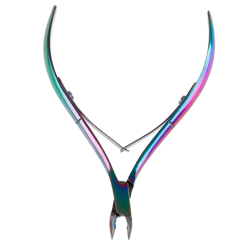 Achieve salon-quality manicures and pedicures at home with the Rainbow Cuticle Nipper Cutter. Made from high-quality stainless steel, this multi-color tool is perfect for trimming cuticles, dead skin, and hangnails. Ideal for both professional and home use
