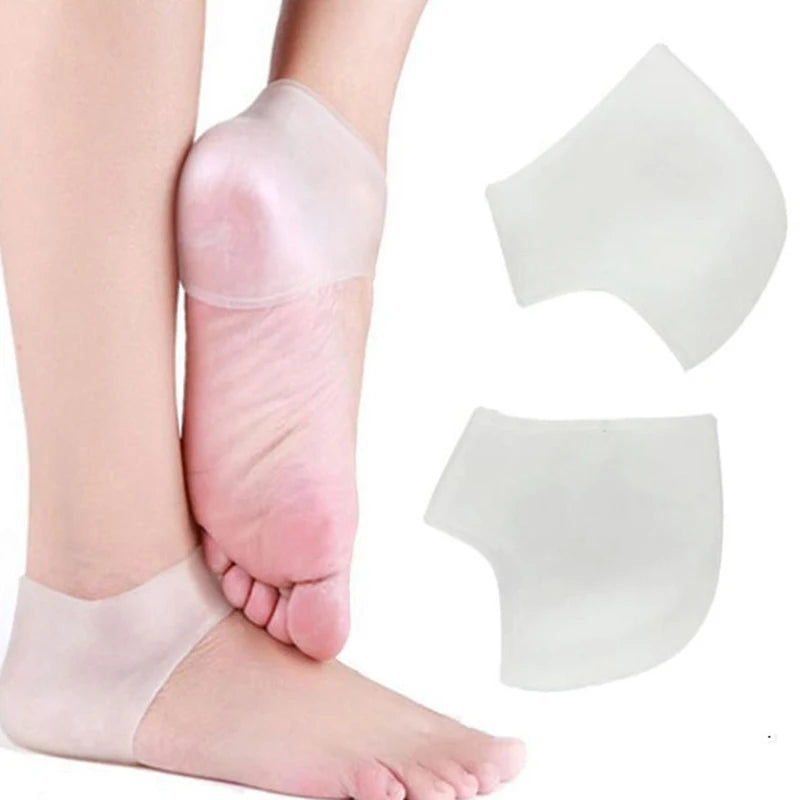 Revitalize your feet with our Silicone Gel Heel Socks! Designed to repair cracked skin, prevent peeling, and relieve heel pain. Made from lightweight, washable medical-grade silicone, these heel protectors offer comfort and support. Available in white and pink, perfect for all foot sizes. Ideal for daily use and foot care.