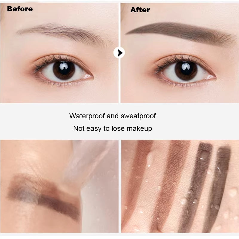 Achieve flawless, natural eyebrows with our Eyebrow Powder Stamp Tint Stencil Kit. This professional makeup tool is waterproof, sweatproof, and long-lasting. Available in dark grey, dark brown, and light brown, the kit includes easy-to-use stamps for Korean, natural, and one-word eyebrow styles. Perfect for quick, symmetrical eyebrow shaping!