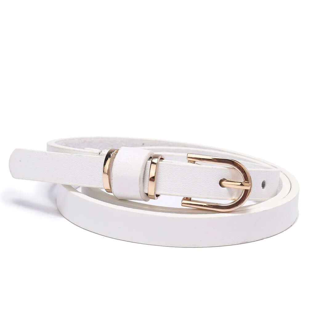 Elevate your outfits with the Beltox Women's Skinny Leather Belt, a versatile waist or hips ornament. Available in multiple colors with a chic gold alloy buckle, this belt complements dresses, jeans, slacks, and jackets. Designed for sizes 24-48 inches, it offers a perfect fit for both regular and plus sizes. Fast Amazon fulfillment and easy returns ensure a hassle-free shopping experience. Add a stylish touch to your wardrobe with this essential accessory!