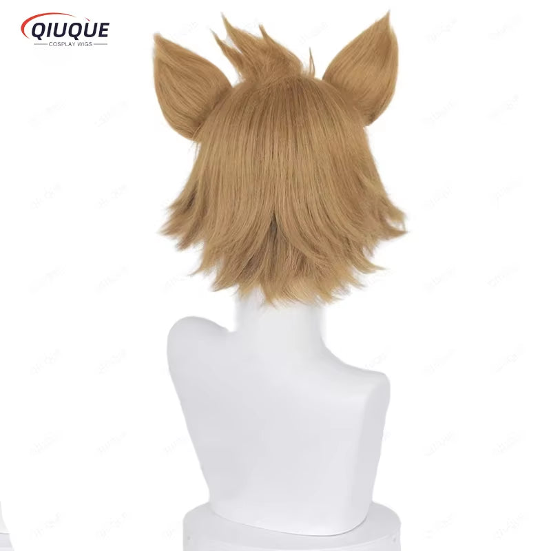 Transform into Gorou from Genshin Impact with this 35cm brown cosplay wig! Made from heat-resistant synthetic hair, this high-quality wig includes a wig cap and cosplay ears for an authentic look. Perfect for anime fans and cosplay events, this wig ensures a comfortable fit and a realistic Genshin Impact transformation.