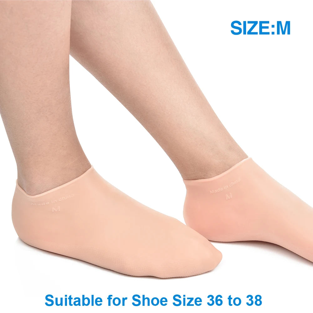 Experience the ultimate foot and hand care with our Moisturizing Silicone Gel Socks & Gloves! Designed to hydrate and repair cracked skin, these soft, elastic, anti-skid accessories are perfect for winter care. Restore smooth, healthy skin and relieve dryness for feet and hands. Available in multiple sizes for men, women, and kids. Ideal for home spa treatments.