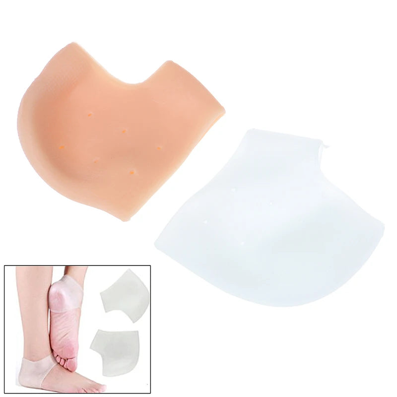 Revitalize your feet with our Silicone Gel Heel Socks! Designed to repair cracked skin, prevent peeling, and relieve heel pain. Made from lightweight, washable medical-grade silicone, these heel protectors offer comfort and support. Available in white and pink, perfect for all foot sizes. Ideal for daily use and foot care.